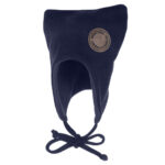 Navy Blue Merino Wool Tie-Up Baby Hat