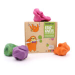 Organic Easy Clay Set 4 × 120 g – Orange, Green, Pink, Violet