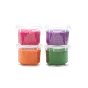 Organic Easy Clay Set 4 × 120 g – Orange, Green, Pink, Violet