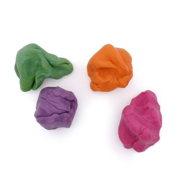 Organic Easy Clay Set 4 × 120 g – Orange, Green, Pink, Violet
