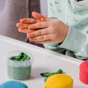 Organic Easy Clay Set 4 × 120 g – Orange, Green, Pink, Violet