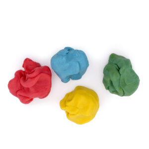 Organic Easy Clay Set 4 × 120 g – Yellow, Green, Red, Blue