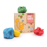Organic Easy Clay Set 4 × 120 g – Yellow, Green, Red, Blue