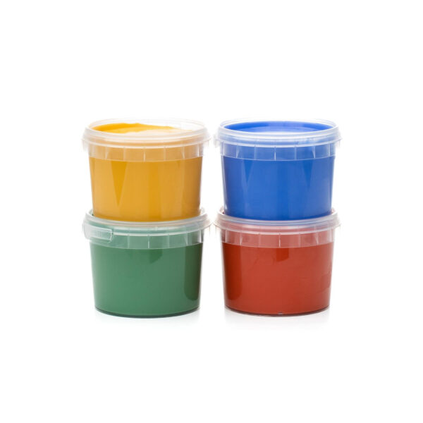 Organic Finger Paint Set 4 × 120 g – Blue, Yellow, Red, Green