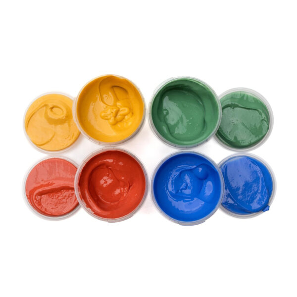 Organic Finger Paint Set 4 × 120 g – Blue, Yellow, Red, Green