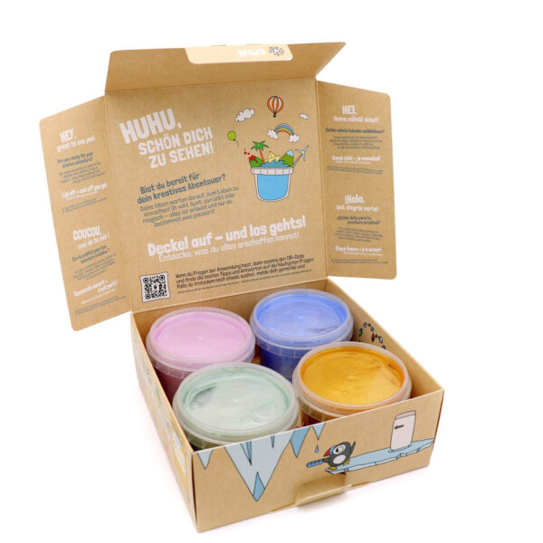 Organic Glitter Finger Paint Set 4 × 90 g