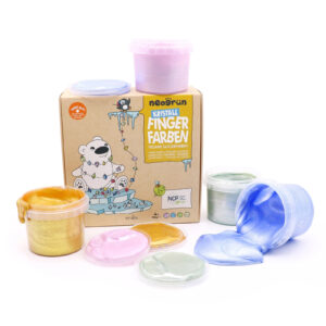 Organic Glitter Finger Paint Set 4 × 90 g