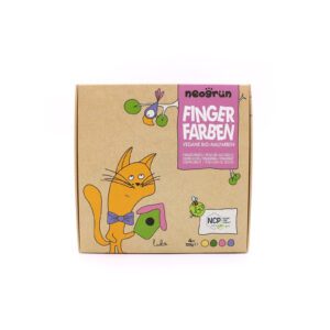 Organic Finger Paint Set 4 × 120 g – Yellow, Green, Pink, Violet