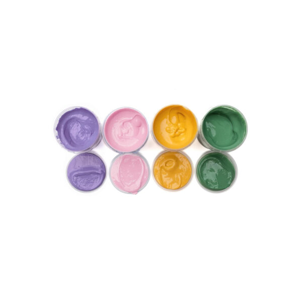 Organic Finger Paint Set 4 × 120 g – Yellow, Green, Pink, Violet