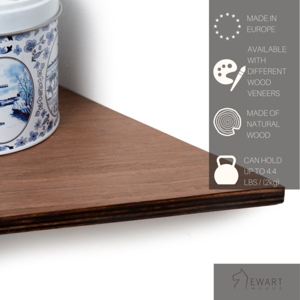 Wooden Corner Shelf – Edge