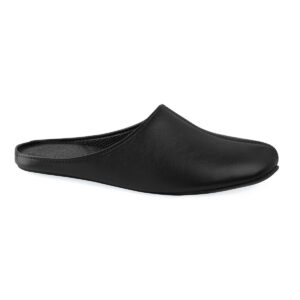 Sänna Men’s Leather Slippers – Black