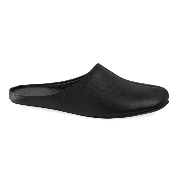 Sänna Men’s Leather Slippers – Black