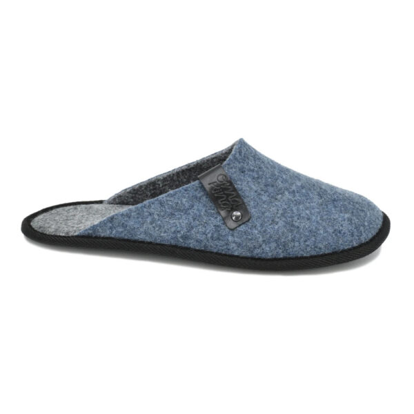 Navi Recycled Felt Slippers – Blue