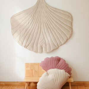 Ginkgo Leaf Playmat – Cream Velvet