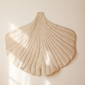 Ginkgo Leaf Playmat – Cream Velvet