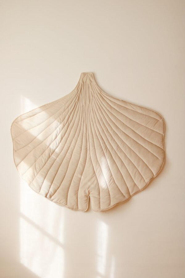 Ginkgo Leaf Playmat – Cream Velvet