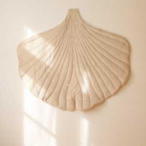 Ginkgo Leaf Playmat – Cream Velvet
