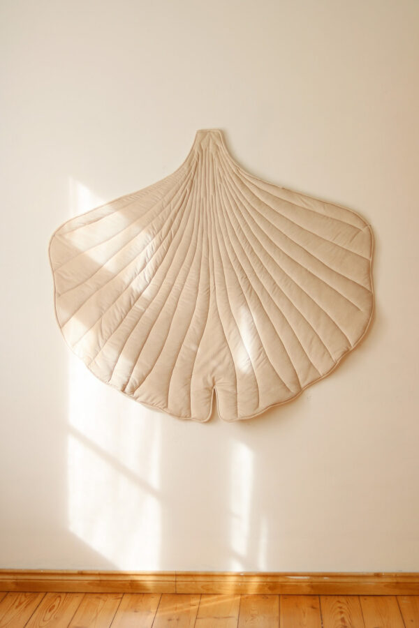 Ginkgo Leaf Playmat – Cream Velvet