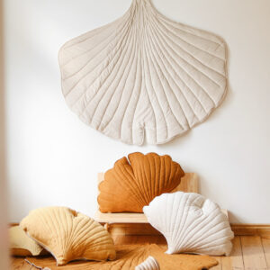 Ginkgo Leaf Playmat – Cream Velvet