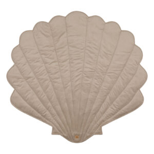Ginkgo Leaf Velvet & Organic Cotton Playmat – Beige