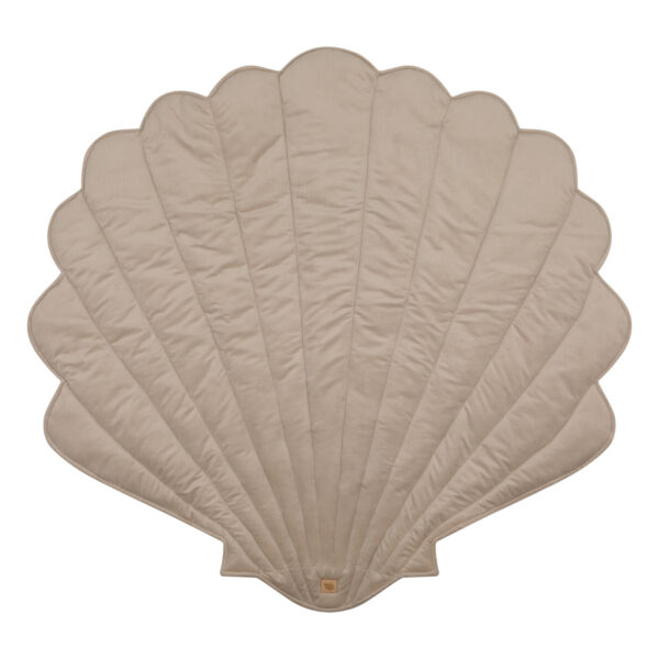 Ginkgo Leaf Velvet & Organic Cotton Playmat – Beige