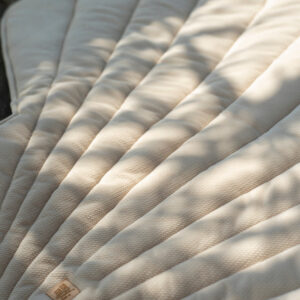 Ginkgo Leaf Velvet & Organic Cotton Playmat – Beige