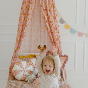 Organic Cotton Bed Canopy – Spring Garden