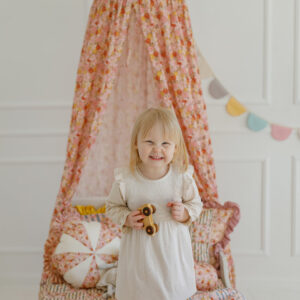 Organic Cotton Bed Canopy – Spring Garden