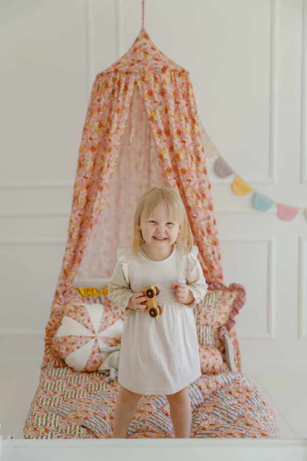 Organic Cotton Bed Canopy – Spring Garden