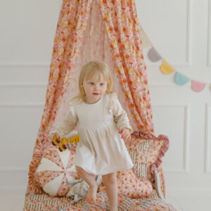 Organic Cotton Bed Canopy – Spring Garden