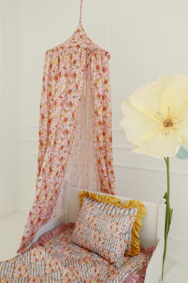 Organic Cotton Bed Canopy – Spring Garden