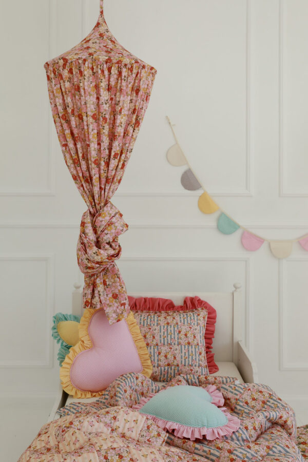 Organic Cotton Bed Canopy – Spring Garden