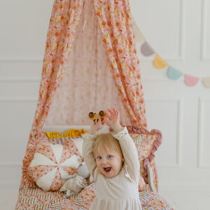 Organic Cotton Bed Canopy – Spring Garden