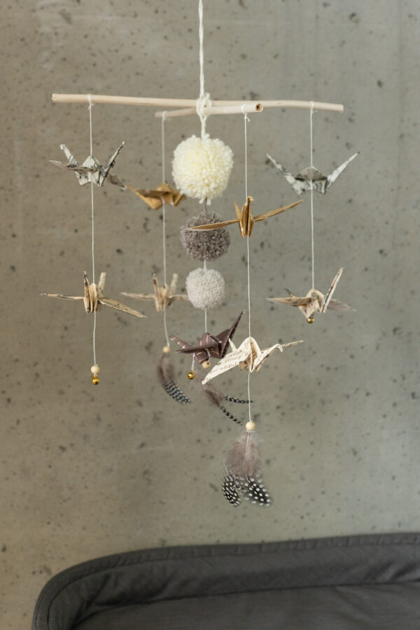 Origami Nursery Mobile – Gold Dust