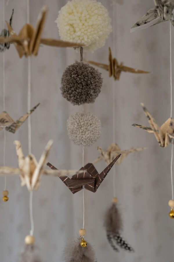Origami Nursery Mobile – Gold Dust