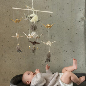 Origami Nursery Mobile – Gold Dust