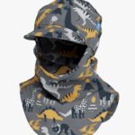 Peaked Spring-Fall Balaclava For Kids BENT - Dinosaurs