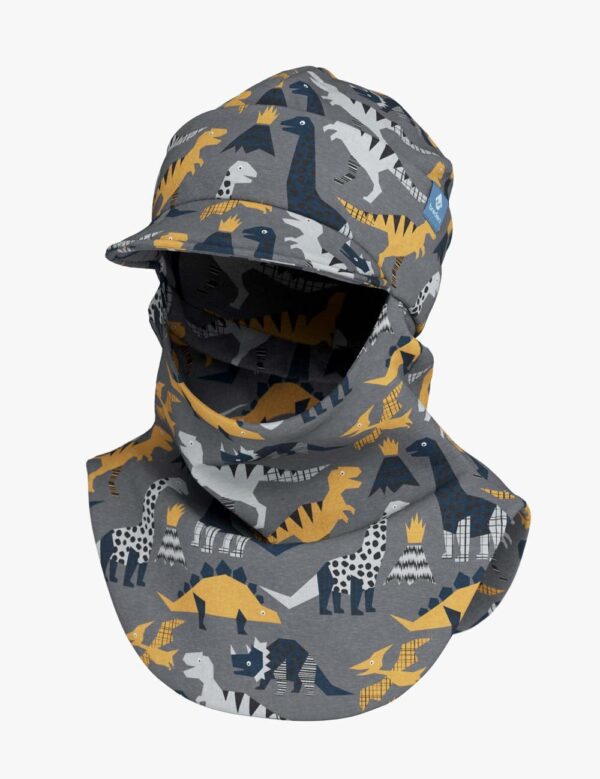 Peaked Spring-Fall Balaclava For Kids BENT – Dinosaurs