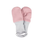 Pink Merino Wool Baby Mittens with Thumb