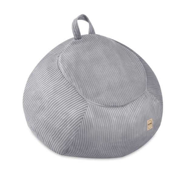 Corduroy Toy Storage Bag & Pouffe Cover – Grey