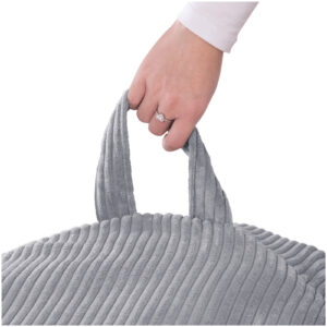 Corduroy Toy Storage Bag & Pouffe Cover – Grey