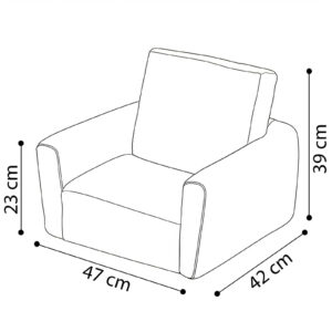 CUBIE Mini 2-in-1 Corduroy Kids’ Armchair – Beige