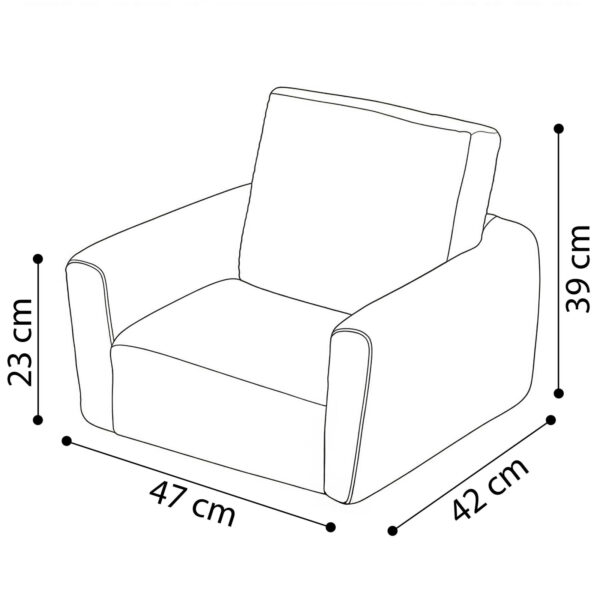 CUBIE Mini 2-in-1 Corduroy Kids’ Armchair – Beige