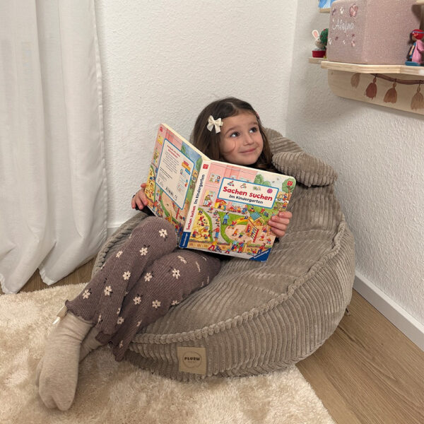 Huggy Bear Kids’ Armchair – Beige Corduroy
