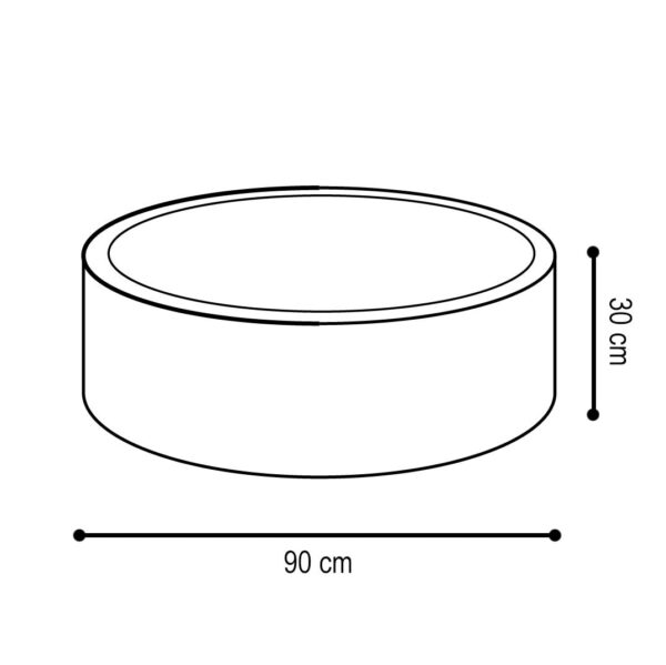 Round Corduroy Ball Pool 90 × 30 cm – Light Grey, 200 Balls