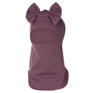Lilac Cotton Balaclava with Bow