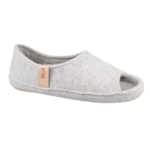 TOKU Bern Open-Toe Wool Slippers – White