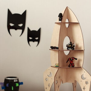Rocket Shelf – Plywood Kids’ Bookshelf, 60 cm