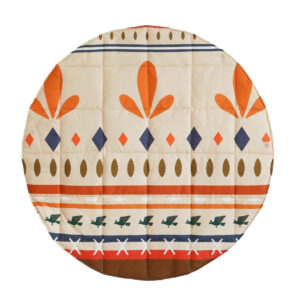 Round Quilted Cotton Play Mat – Native Vibe, 120 cm