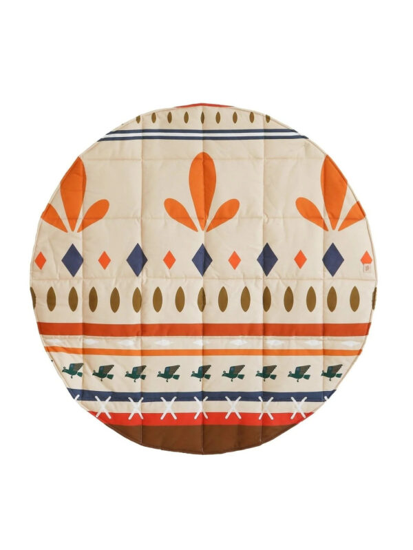 Round Quilted Cotton Play Mat – Native Vibe, 120 cm